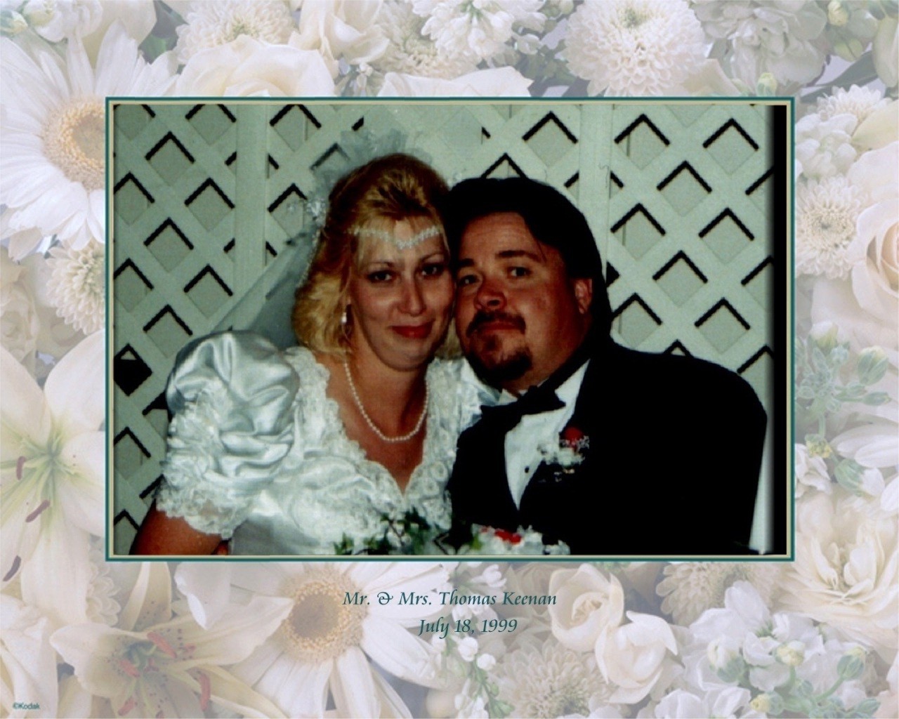 Thomas & Dawn M. Keenan
Wedding Day Photo